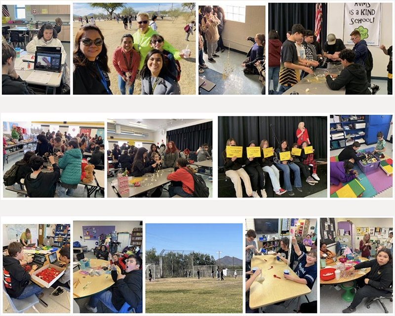 Photo collage of students exhibiting positive behavior